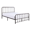 Ken Twin Size Metal Bed- Ball Accents on Vertical Slats- Antique Bronze