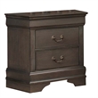 Fy Four Piece California King Bedroom Set- Brass Metal Handles- Stained Gray