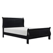 Fy Four Piece Queen Size Bedroom Set- Antique Nickel Metal Handles- Black