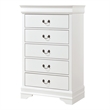 Fy Three Piece Full Size Bedroom Set- Modern Brass Metal Handles- Classic White
