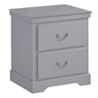 Balli 4 Piece Queen Size Bedroom Set- Faux Leather Panel Padding- Gray