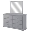 Balli 4 Piece Queen Size Bedroom Set- Faux Leather Panel Padding- Gray