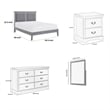 Balli 4 Piece Queen Size Bedroom Set- Faux Leather Panel Padding- Gray