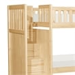 Catherine Twin over Twin Bunk Bed- Storage Step- Natural Brown- Solid Wood