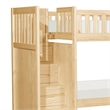 Catherine Twin over Twin Bunk Bed- Storage Step- Natural Brown- Solid Wood
