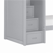 Catherine Twin over Twin Bunk Bed- Storage Step- Gray Veneer- Solid Wood