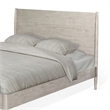 Amy Queen Size Platform Bed- Low Profile Frame- Panel Headboard- Brown