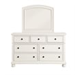 Ben Four Piece Queen Size Bedroom Set- Transitional Style- White- Bronze