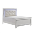 Alen 3 Pc Full Size Bedroom Set- Button Tufting- Mirror Trim- Black