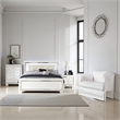 Alen 3 Pc Full Size Bedroom Set- Button Tufting- Mirror Trim- Black