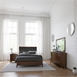 Beli 4 Pc Queen Size Bedroom Set- Button Tufted Headboard- Dark Cherry Finish