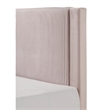 Cery Full Size Platform Bed- Pink Upholstery- Textured Headboard