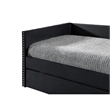 Sery Daybed w Trundle- Black Velvet Upholstery and Nailhead Trim