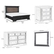 Aly Four Pc Queen Bedroom Set- Polyester Upholstery- Storage Footboard
