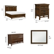 Zian Four Pc Queen Bedroom Set- Crown Molding-  Classic Grains