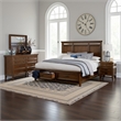 Zian Four Pc Queen Bedroom Set- Crown Molding-  Classic Grains