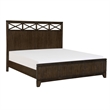 Gia Four Pc Queen Bedroom Set- Accents on Headboard- Wood- Modern Style