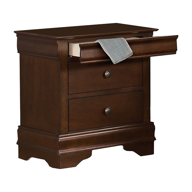 Yoshi Four Pc Queen Bedroom Set- Sleigh Style- Hidden Jewelry Drawers