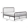 Ethan Queen Size Bed- Classic Open Slatted Metal Frame Design- Dark Bronze