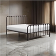 Ethan Queen Size Bed- Classic Open Slatted Metal Frame Design- Dark Bronze