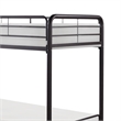 Tara 79 Inch Twin Bunk Bed- Sleek Metal Frame with Ladder in Dark Bronze