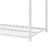 Ovi 78 Inch Twin Bunk Bed- Mounted Ladder- Ground Level Platform Bed- White