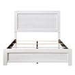 Eby Full Size Bed- Rustic Farmhouse Style- White Finish Wood Veneer