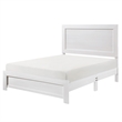 Eby California King Bed- Rustic Farmhouse Style- White Finish Wood Veneer