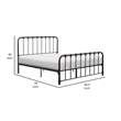 Ethan Full Size Metal Bed- Bronze Spindle Design- Heavy Duty Slat Support