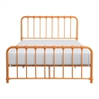 Ethan Full Size Metal Bed- Orange Spindle Design- Heavy Duty Slat Support