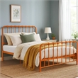 Ethan Full Size Metal Bed- Orange Spindle Design- Heavy Duty Slat Support