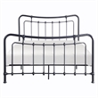 Engel Twin Size Bed- Metal Frame in Gunmetal Finish- Traditional Joining