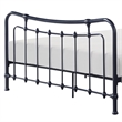 Engel Twin Size Bed- Metal Frame in Gunmetal Finish- Traditional Joining