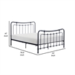 Engel Twin Size Bed- Metal Frame in Gunmetal Finish- Traditional Joining