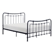 Engel Twin Size Bed- Metal Frame in Gunmetal Finish- Traditional Joining