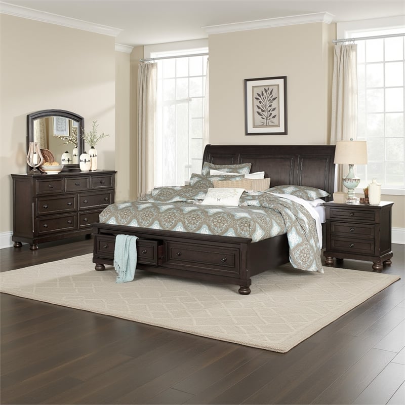 Oria Four Piece Queen Size Bedroom Set- Round Knobs