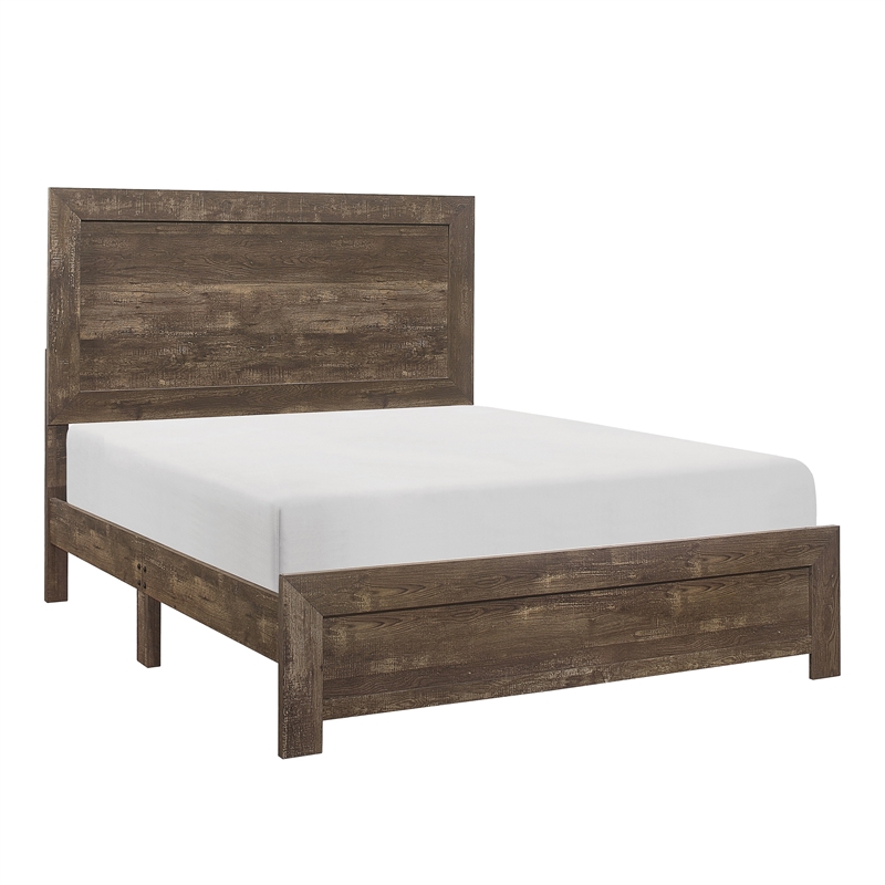 Ko Three Piece Full Size Bedroom Set- Panel Detailing- Metal Handles