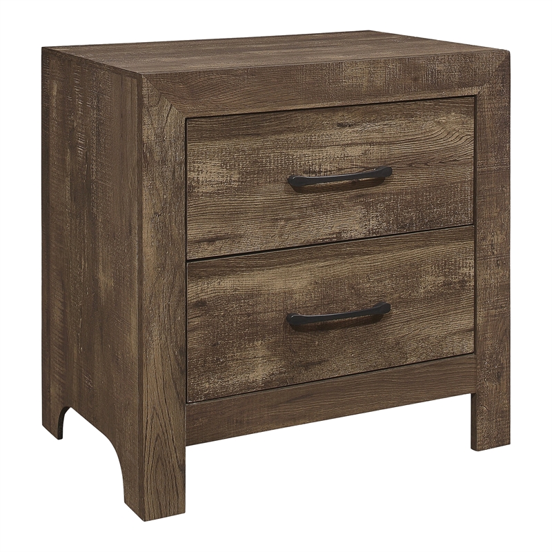 Ko Three Piece Full Size Bedroom Set- Panel Detailing- Metal Handles