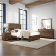 Ko Three Piece Full Size Bedroom Set- Panel Detailing- Metal Handles