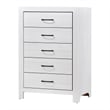 Ko Three Piece Full Size Bedroom Set- Panel Detailing- Metal Handles