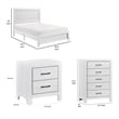 Ko Three Piece Full Size Bedroom Set- Panel Detailing- Metal Handles