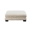Rix 45 Inch Ottoman- Attached Seat Cushion in Beige Corduroy Fabric- Wood