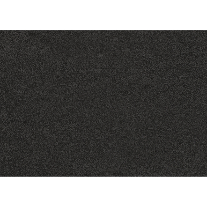 Sofy 27 Inch Ottoman- Dark Gray Top Grain and Faux Leather- Solid Wood