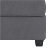Aston 33 Inch Ottoman- Dark Gray Microfiber- Interior Storage- Solid Wood