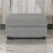 Aston 33 Inch Ottoman- Light Gray Microfiber- Interior Storage- Solid Wood