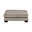 Rix Modern Ottoman- Taupe Gray Corduroy- 45 Inch Square- Black Feet