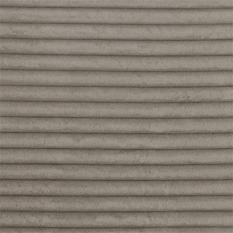 Rix Modern Ottoman- Taupe Gray Corduroy- 45 Inch Square- Black Feet