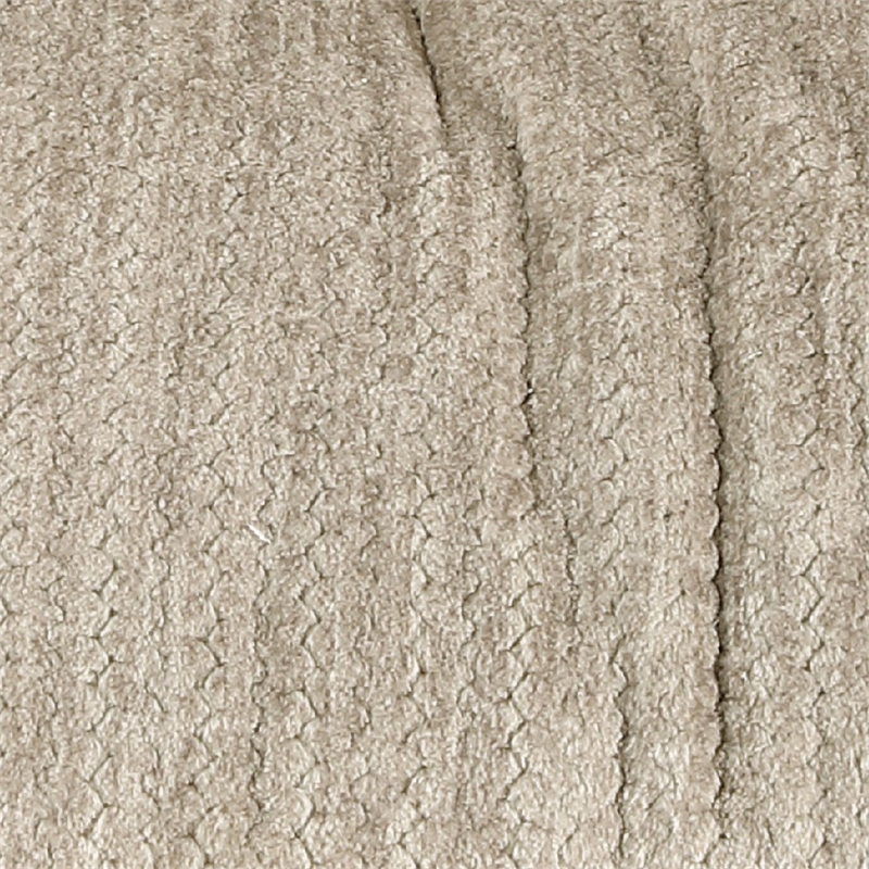 Liny Square Ottoman- 45 Inch Brown Microfiber- Black Solid Wood