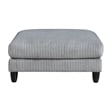 Mear Modular Ottoman w Black Solid Wood Legs- Gray Corduroy 40 Inch