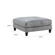 Mear Modular Ottoman w Black Solid Wood Legs- Gray Corduroy 40 Inch